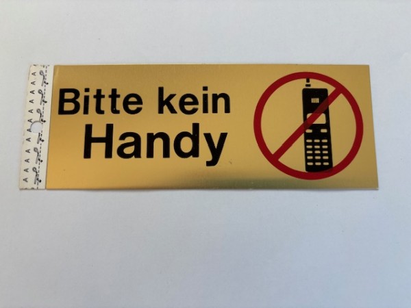 Bitte kein Handy m. Piktogramm