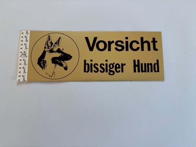 Hinweisschild Hier Wache Ich! Vorsicht Bissiger Hund 200 X 120 Mm