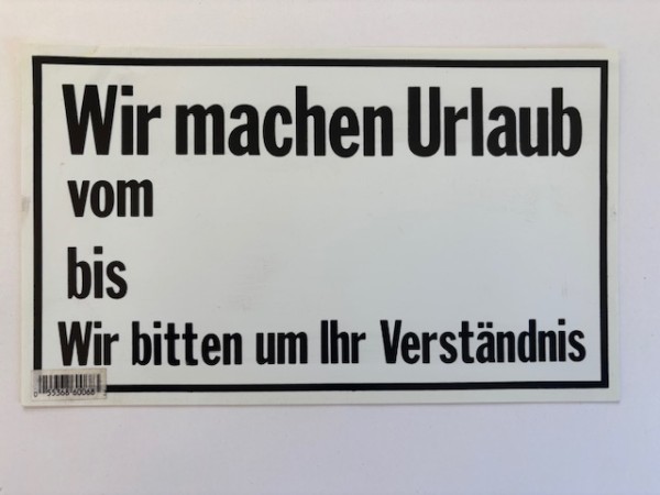 Wir machen Urlaub